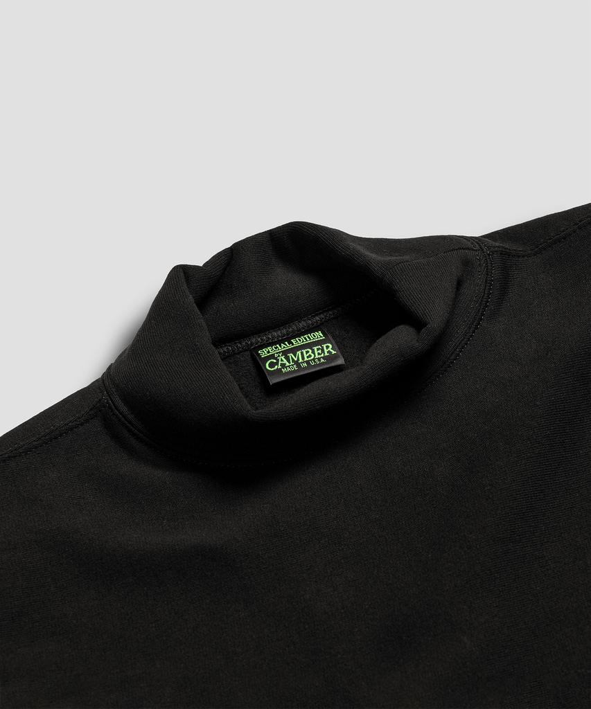 Kaembeoseupocheuweeo Cross Knit Mock Neck Sweatshirt, Black (Type A)