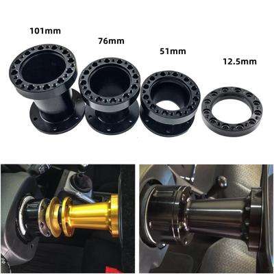 Universal Lenkradnaben-Abstandshalter 12,5/51/76/101 mm Lenkradnaben-Boss-Kit Adapter Spacer Schwarz Autozubehör