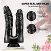Zwei-zinkiger Simulations-Dildo Anal-Plug Masturbationsgerät Weiblicher Hinterhof Anal-Plug Dildo Erwachsenenprodukte