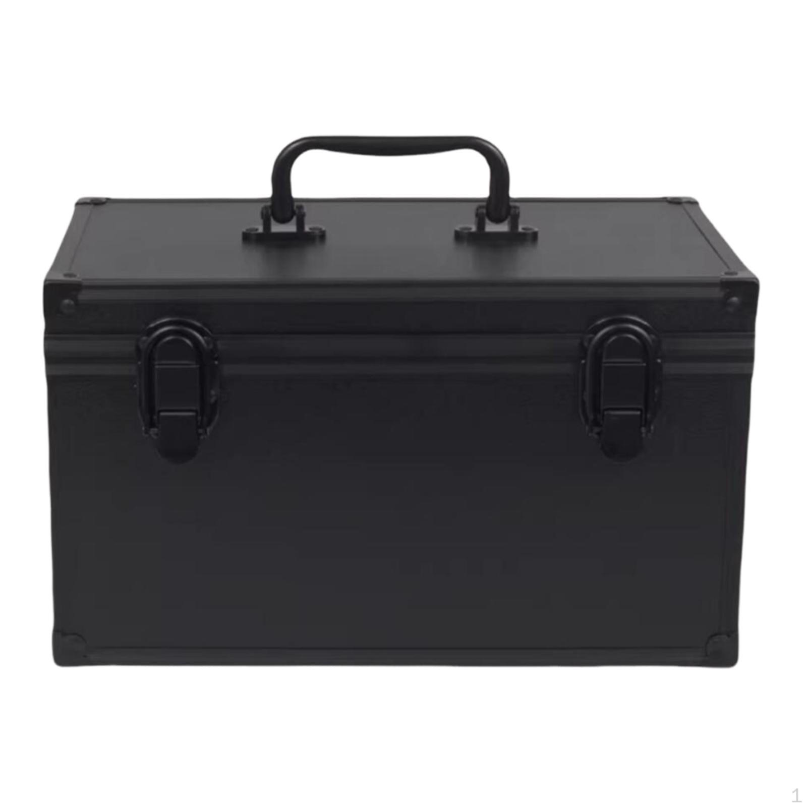 

Card Storage Box Case Aluminum Alloy Dustproof Line with Sponge Holder Deck Organizer for M Size 3 Slots