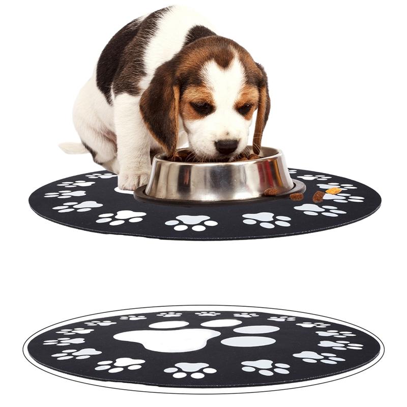 Pet Feeding Mat Dog Dish Mats Cartoon Paw Dog Feeding Mat Non-slip Absorbent Pet Bowl Pad Diatom Mud Pet Placemat Pet Shop