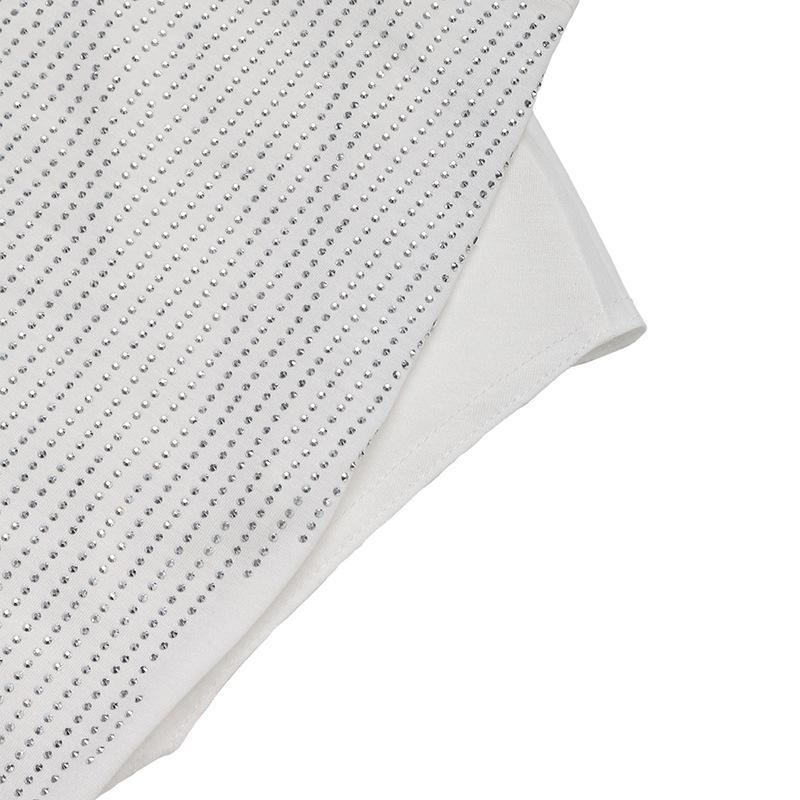 Damen Sommer Freizeit Bequem Schwingender Kragen Heißbohrer Fortgeschritten Kurzarm T-Shirt