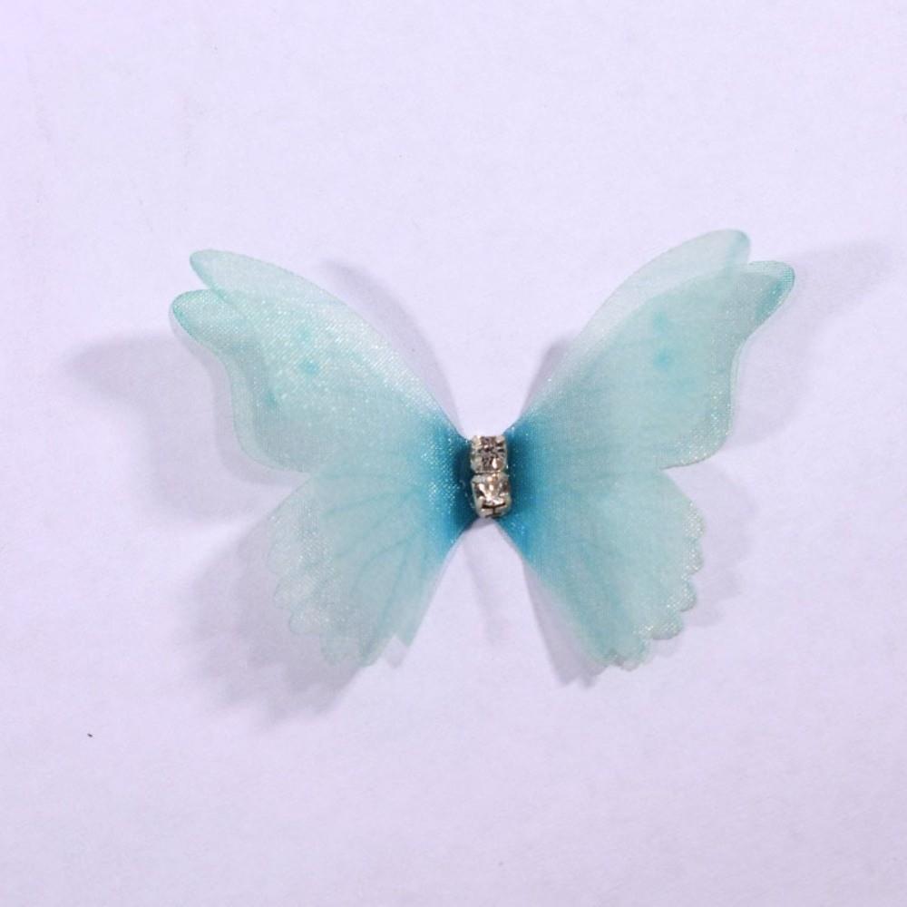 50Pcs Colorful Chiffon Butterfly Embroidered Patches Clothes Sewing Patch Bridal Hair Accessories
