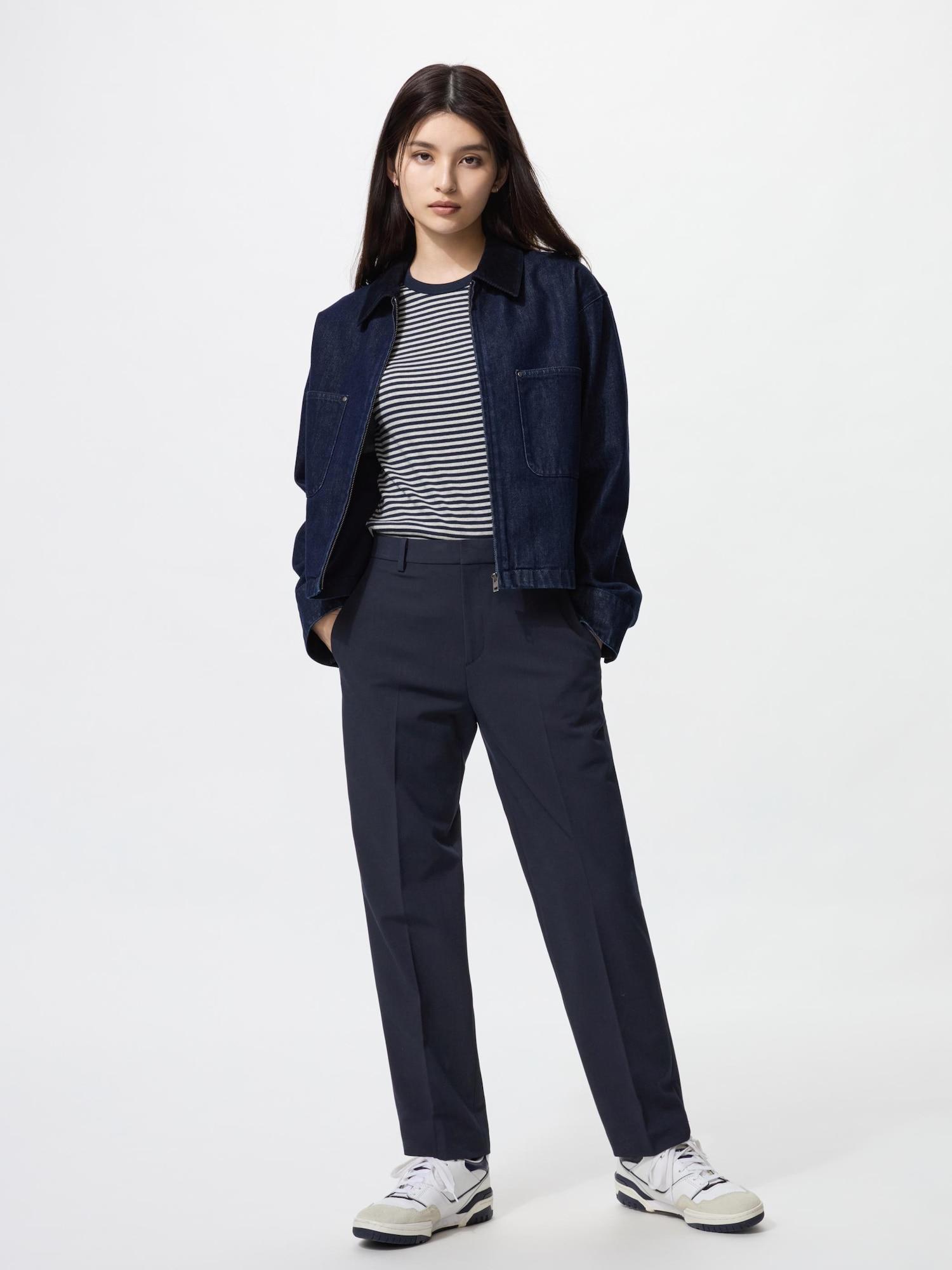 

Uniqlo Умные брюки-лодыжки Длина ноги от 64 до 68 см 69 NAVY/WOMEN XS