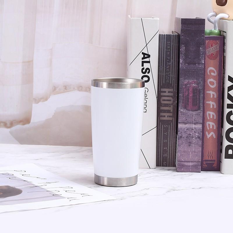 20oz Stainless Steel Vacuum Insulated Travel Mug With Push Lid Double Wall Car Cup Hot Cold Drinks