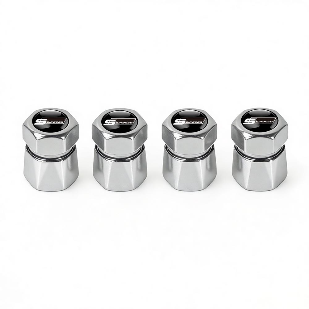 For Volkswagen b44Pcs Aluminum Car Tire Valve Caps Diamond Tyre Valve Airtight Cover Waterproof Dust For VW Jetta Golf EOS GTI Auto Accessories