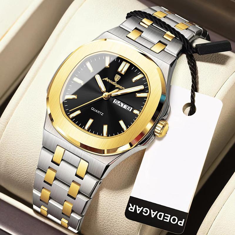 Watch For Woman Luminous Date Week Square Ladies Watch Stainless Steel Quartz Women's Watches Female Reloj