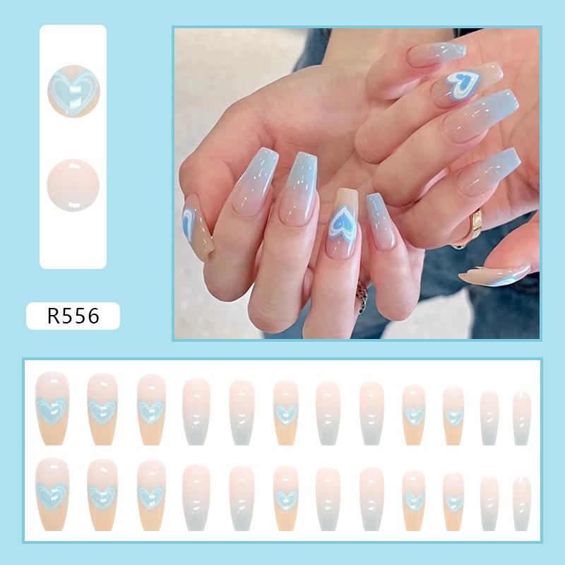 

Long love cool and gradual change nail patch wearing nail finished high sense nail piece 24 pieces box