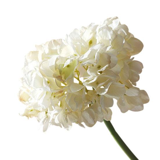 Real Touch Hydrangea Artificial Flowers Full Faux Hydrangea Flower with Stem Lifelike Large Fake Silk Flowers for Home Party Floral Arrangements