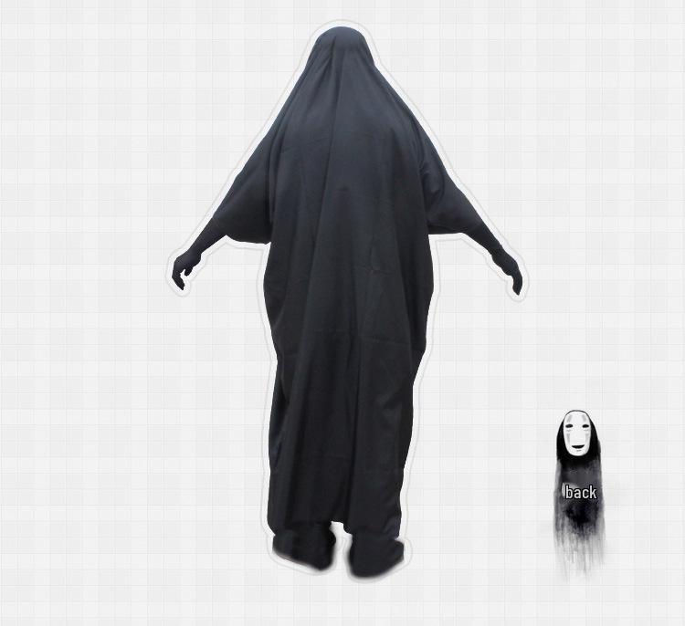 Set Costume Cosplay Senza Faccia di La Città Incantata con Maschera & Guanti