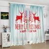 2 peças - Decoração de Natal Cortina com estampa de alce - Poliéster - adequada para quarto, sala de estar, escritório, espaço privado