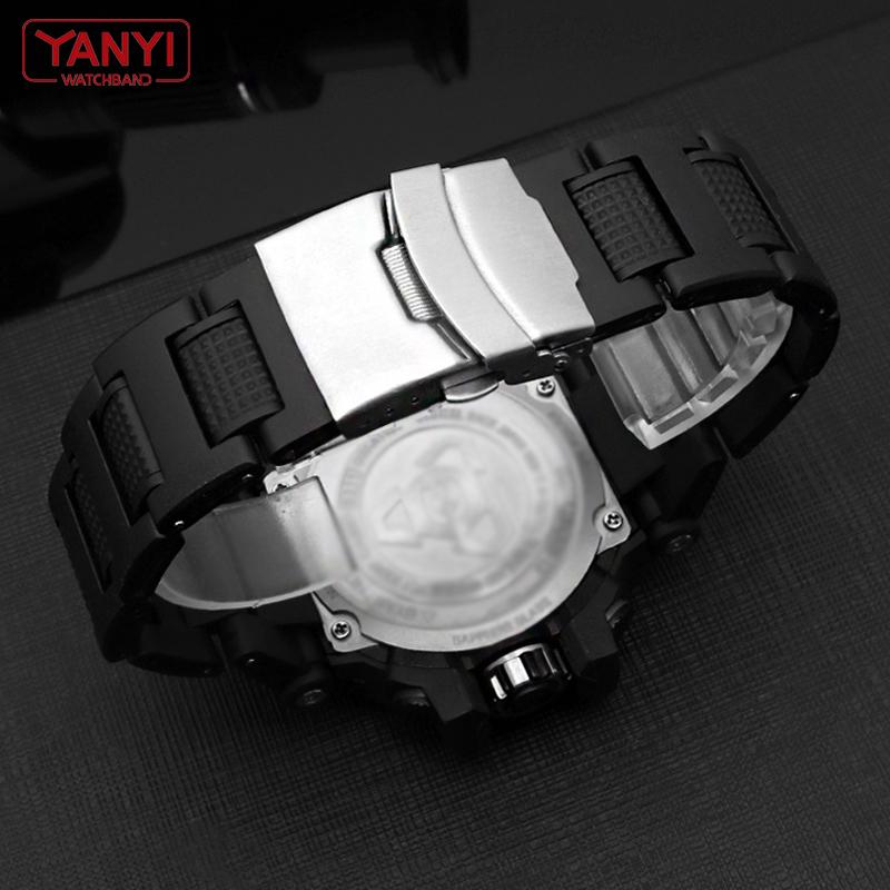 Casio GW-A1100FC GW-A1000 GW-4000 GA-1000 saat kayışı saatler bilezik erkek spor kol bandı için plastik bant