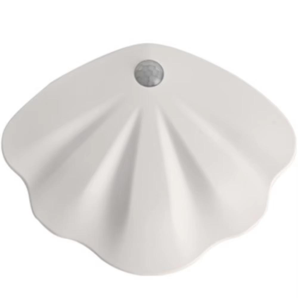 Three Colors Shell Shape Lamp USB Charging Wireless Sensor Wall Lamp  Room Decoration