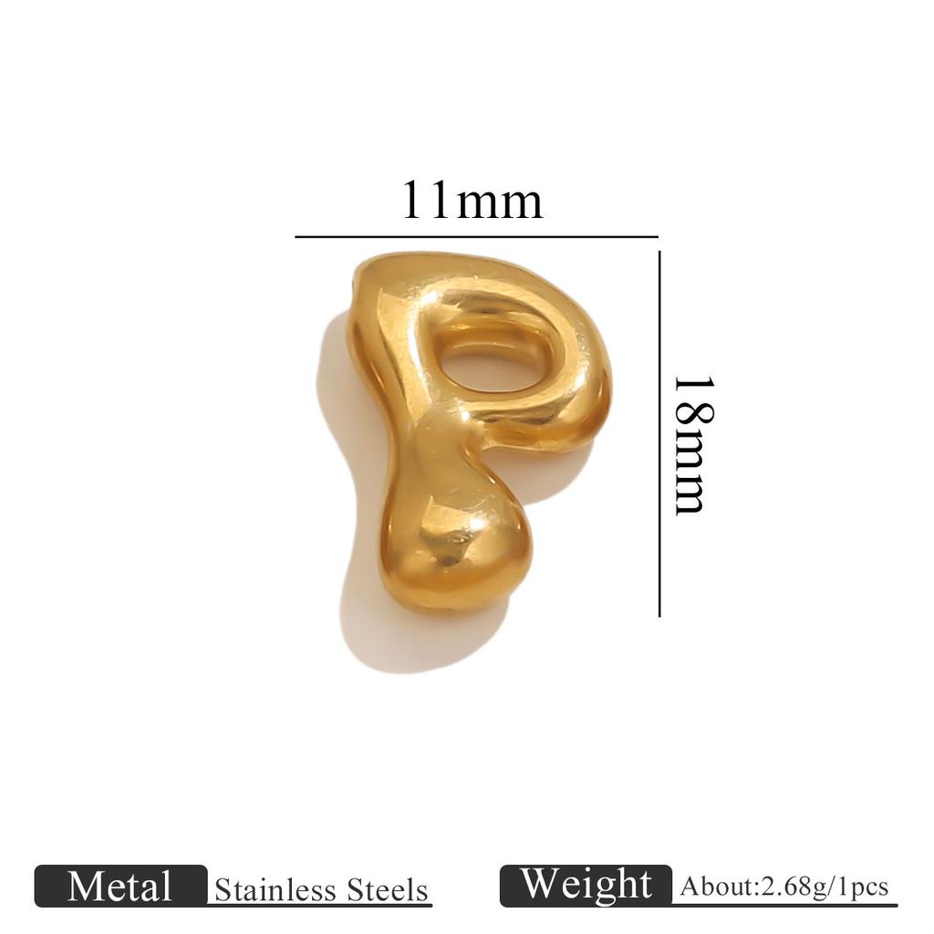 5 Stück Edelstahl 18K PVD-beschichtet A bis Z Englische Buchstaben Anhänger DIY Wasserdichter Schmuck Geschenk Handgefertigtes DIY Zubehör
