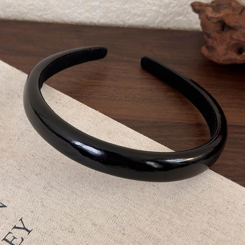 PU Leather Headbands for Women Girls Korean Style Wide Hairbands Elegant Female Hair Hoop Fashion Hair Accessories Headwear