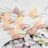 10 Colorful Gold-bordered Butterfly Cake Decorations Cake Decorations for Weddings and Dessert Parties Beautiful and Vibrant