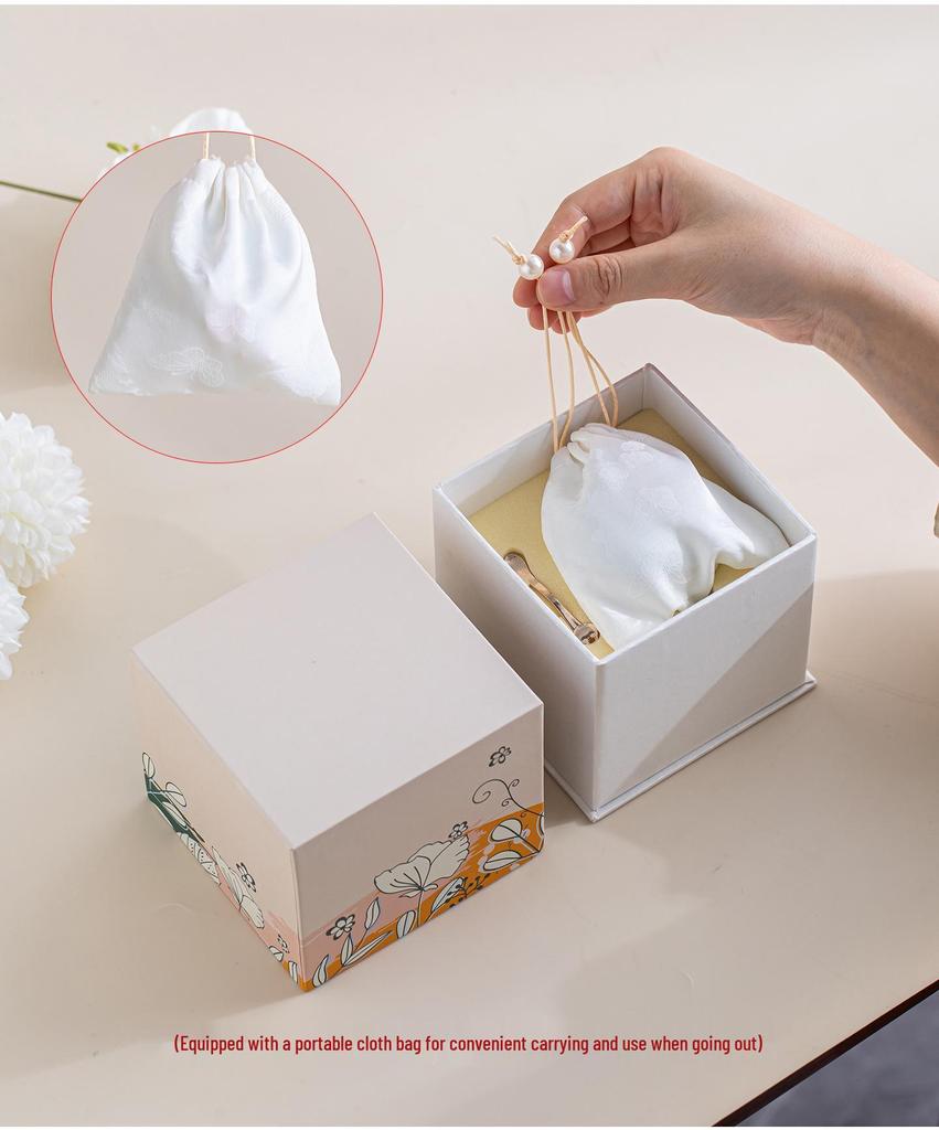 Ancient Style Solid Perfume Gift Box: Handmade Ceramic Bottle with Long-lasting Fragrance.