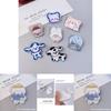 Trendy Kawaii Cartoon Brooches Featuring Dog Rabbit Cow For Stylish Accessories