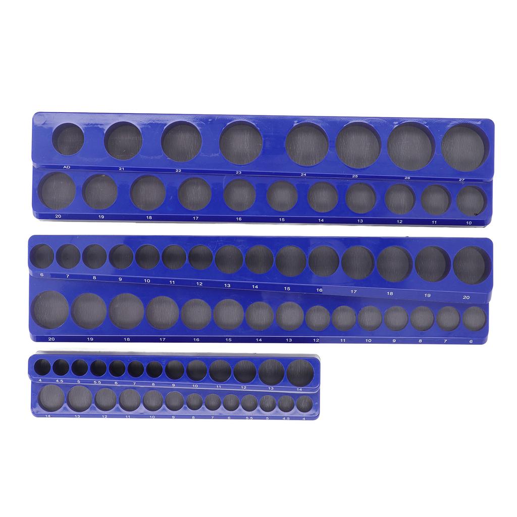 3 Stück Magnetische Stecknuss-Organizer-Set 1 2in 3 8in 1 4in Standard Tiefe Metrische Stecknuss-Halter