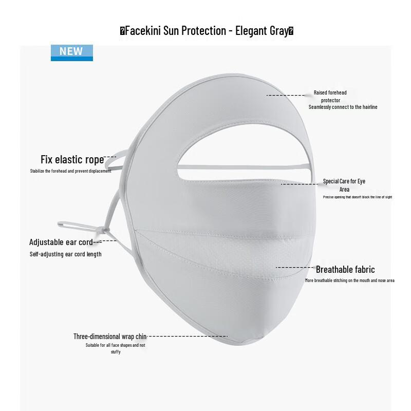 WEZHO Women's Ice Silk Full Face Sun Protection Mask