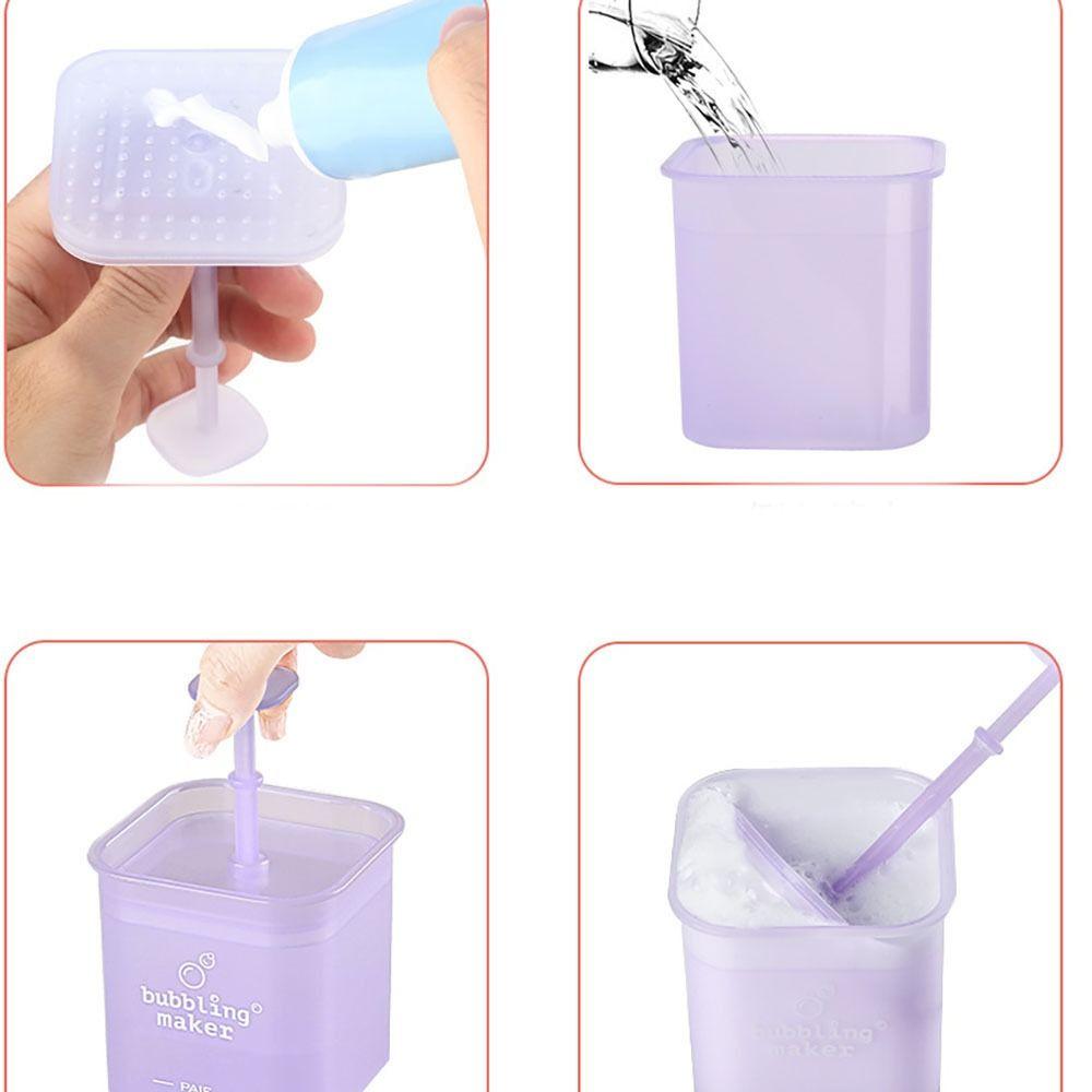 Easy To Clean Foam Maker White Manual Bubbler Big Face Foam Cup Home