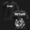 Hot Anime SPY×FAMILY Anya Print T-shirt Men Women Tshirts Short Sleeve Cotton Clothing Retro Washed T Shirt Harajuku Male Tops