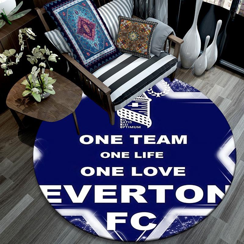 Everton Pattern Round rug,Carpet Rug for Living Room Bedroom Playroom ,Non-slip Floor Mat,Holiday Gifts and Birthday Gifts.
