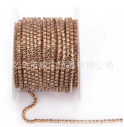 Electrophoresis Bottom Rhinestone Chain Colored Crystal Chain Diy Mobile Phone Case Claw Diamond Chain Jewelry Clothing Wedding Accessories
