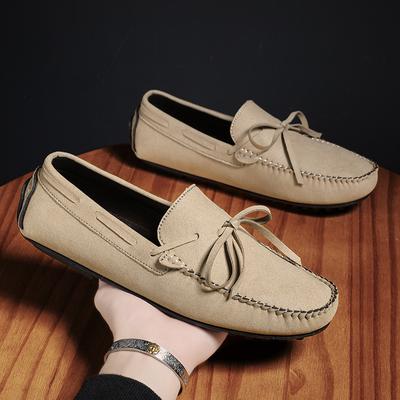 Modne Zamszowe Męskie Buty Codzienne Oddychający Komfort Wsuwane Męskie Buty do Jazdy Modne Męskie Buty Lazy Luksusowe Mokasyny