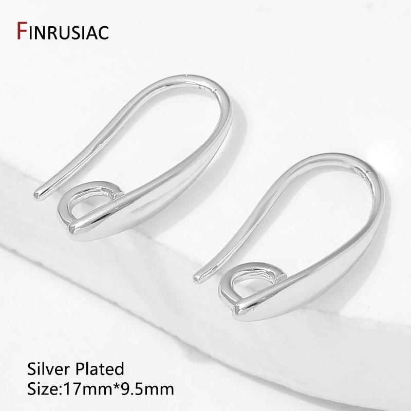 

14K Gold Plated Brass Smooth Earring Hook Ear Wire For Earring Making Supplies,DIY Jewelry Making Findings Accessories 2 pair