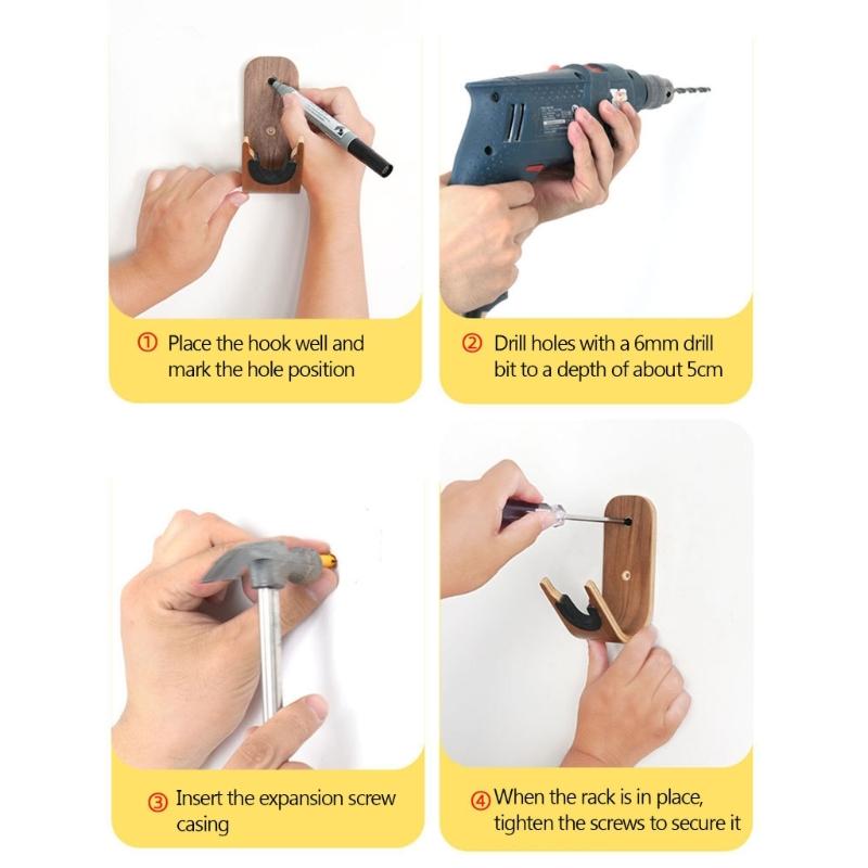 Wall Mount Hanger Guitar Wall Hangers Electric Guitar Hanger for Ukulele