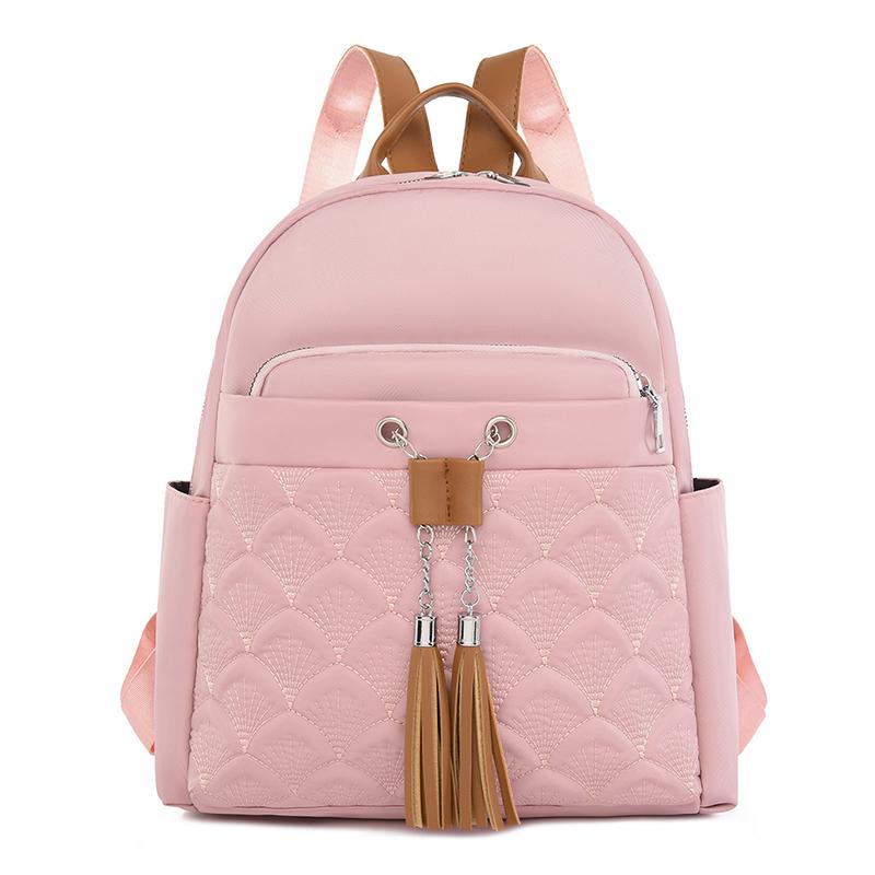 Dámský látkový batoh Oxford Látkový batoh Fashion Tassel Travel Backpack