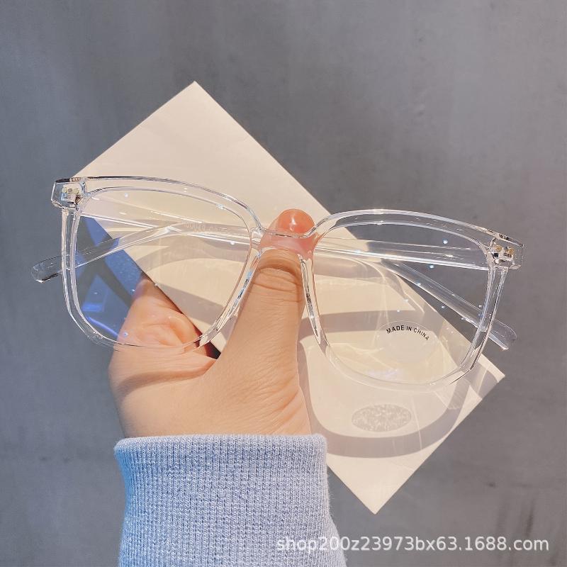 

Универсальные модные очки Очки в квадратной оправе Модный кампусный стиль Прозрачная черная оправа A2