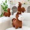 Soft Zodiac Pony Figurine PP Cotton Filling Horse Doll Ornament  Year of The Horse