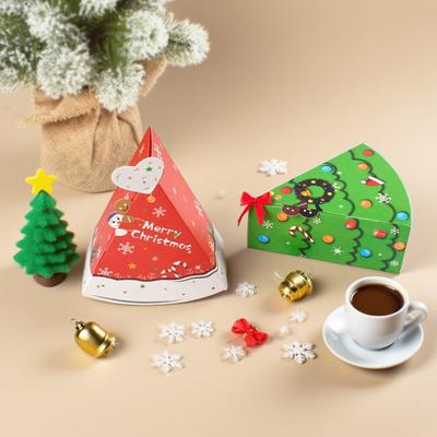 Christmas Candy Boxes Tree Shaped Candy Packaging Box Small Paper Treat Gift Boxes for Christmas New Year Party Supplies