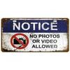 No Smoking Caution Signs: Metal Aluminum Vintage Decor for Garage & Clubs
