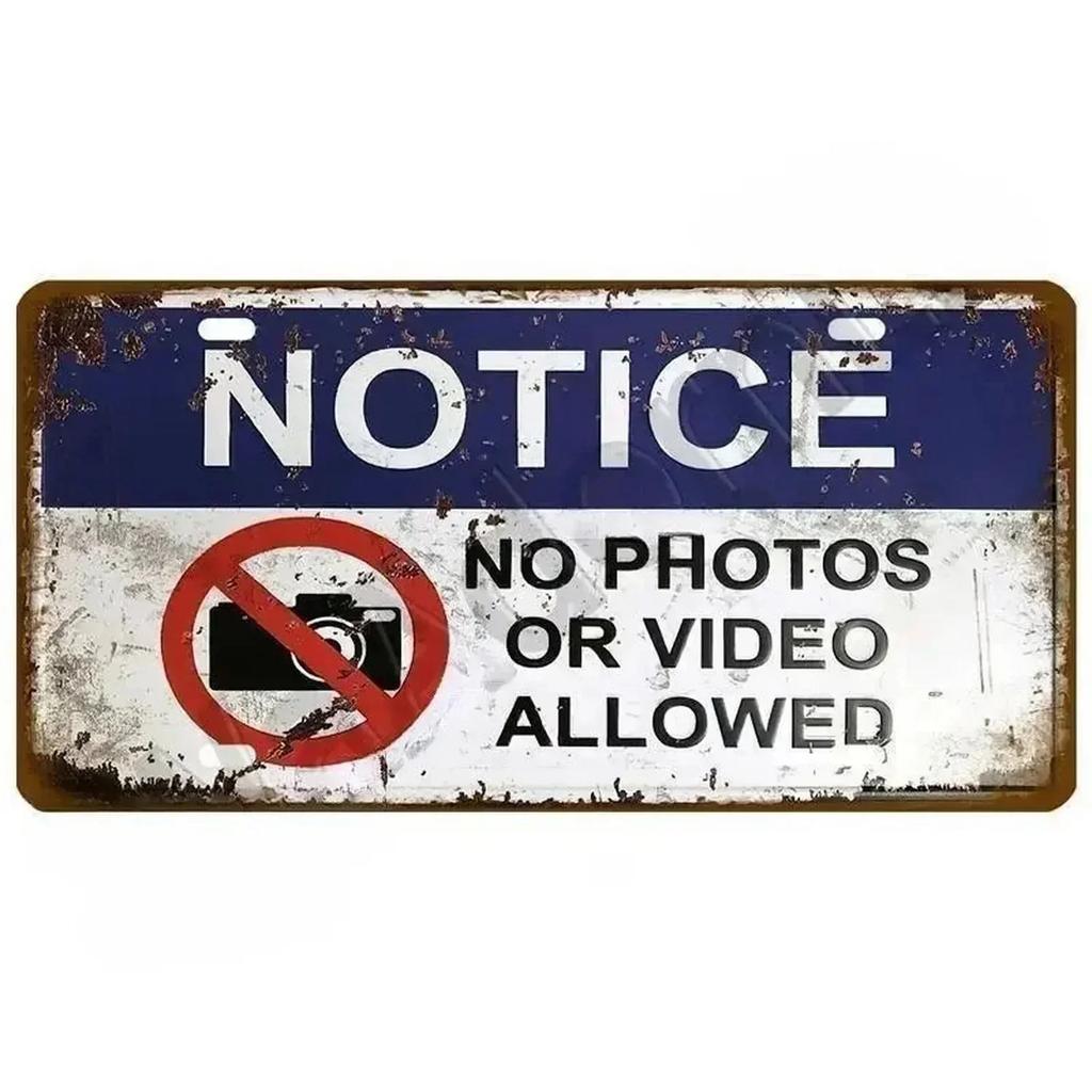 No Smoking Caution Signs: Metal Aluminum Vintage Decor for Garage & Clubs