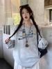 Stylish 2025 Women's Loose Long-Sleeve White T-Shirt for Autumn/Winter