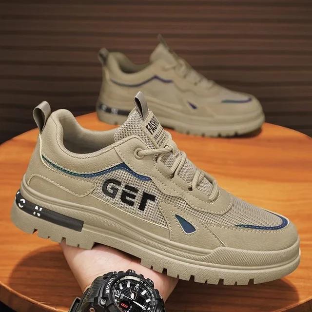 

Fashion 2025 New Men Sneakers High Quality Casual Shoes for Men Outdoor Man Fashion Sports Skateboarding Shoes 44 хаки