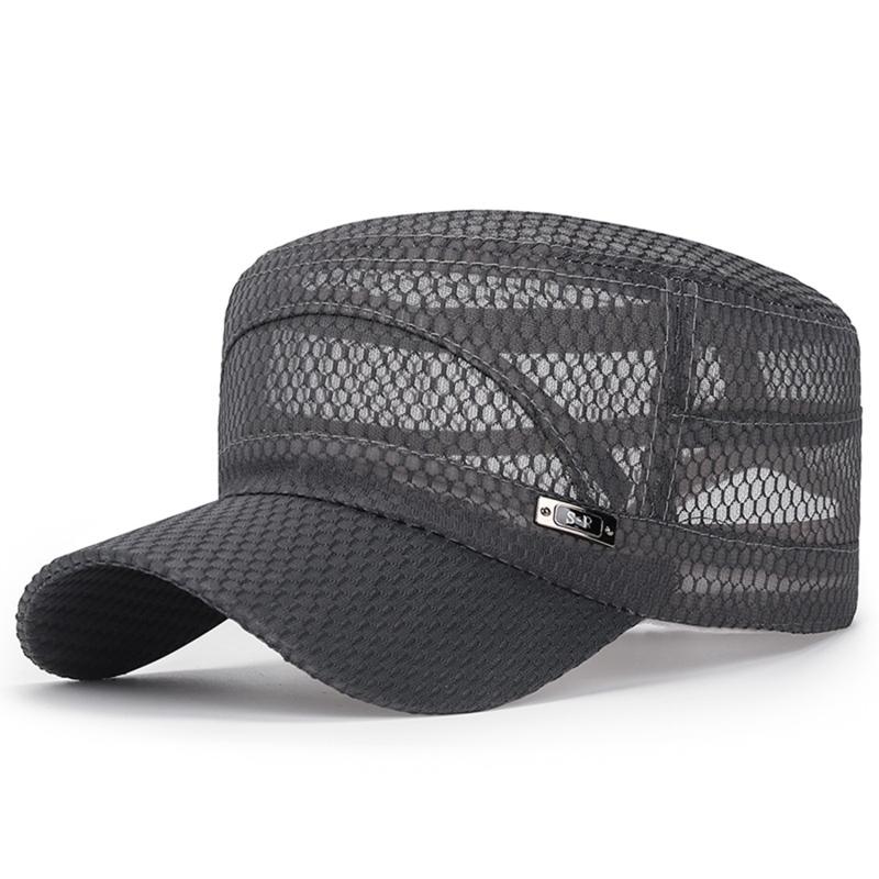 Outdoor Sports Cap Summer Mesh Breathable Casual Sun Hat Unisex Solid Color Baseball Cap