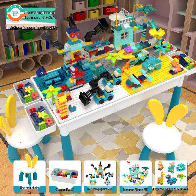 2026 New Model: Children's Educational Building Block Table, Multifunctional Puzzle Game for Ages 3-6