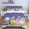 SpongeBob SquarePants2 Pattern Bedding Quilt Set  Home Decoration  Gift (1 * duvet cover + 2 * pillowcase  without core)