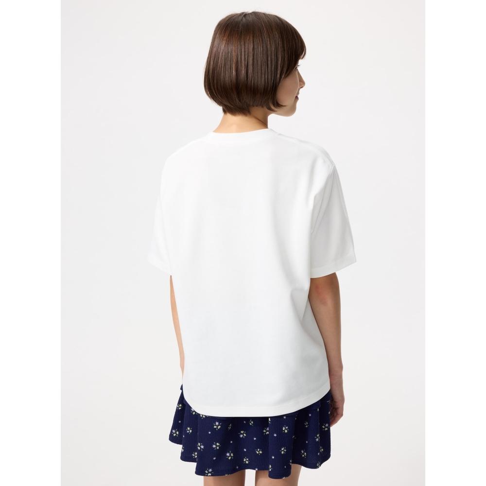 Uniqlo Japan Aerism Cotton Graphic Crewneck Tee
