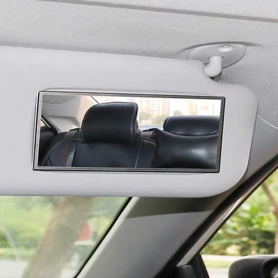 Car Visor HD Vanity Portable Seat Back Stainless Steel Universal Car Interior Vanity Mirror Mirror, Self-Adhesive Mirror,