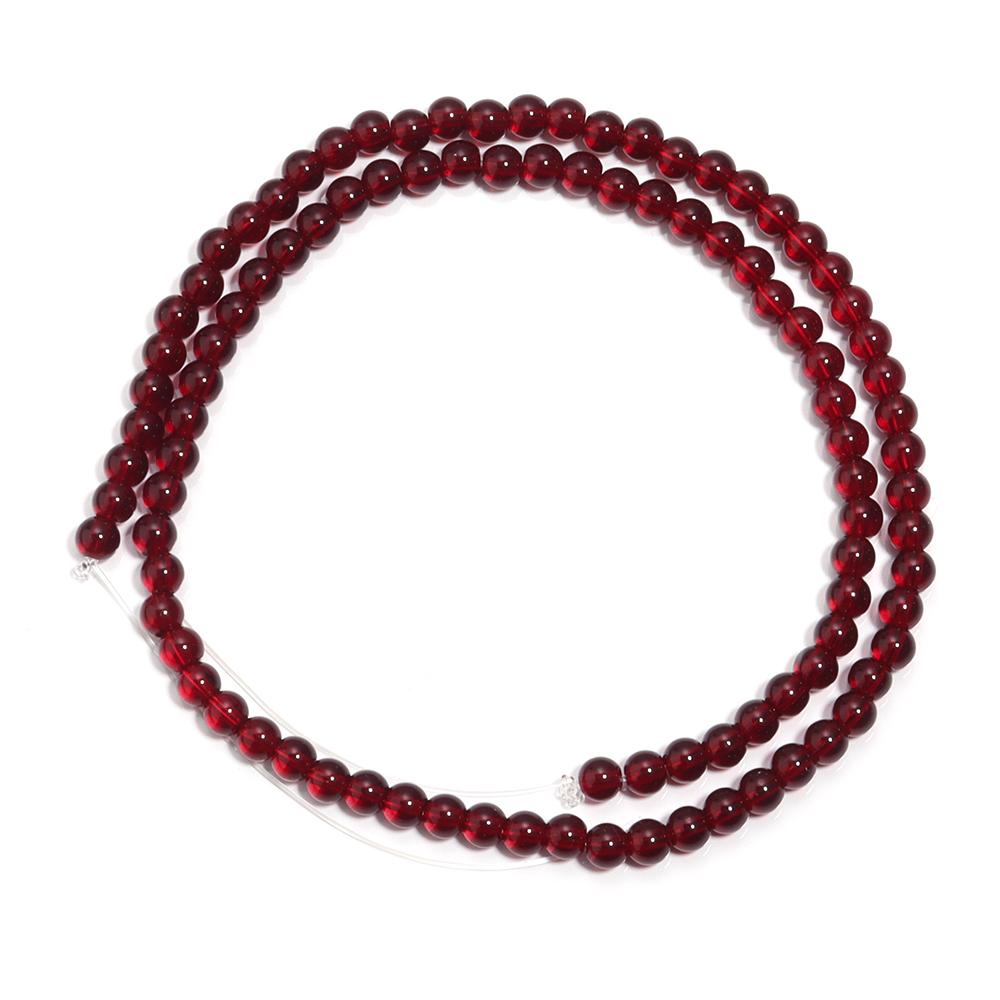

1 Strand Red Glass Beads 4/6/8/10/12mm Round Crystal Loose Spacer Bead for Jewelry Making Stuff DIY Necklace Bracelet Wholesale