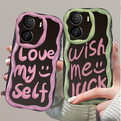 Custodia morbida in silicone Wave lucida Fashion Inspring Shell per cellulare Cover posteriore nera per iPhone Samsung Xiaomi Redmi Poco