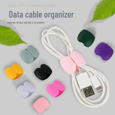 Silikonkabelorganisatörsklämma för skrivbord – Gadget för hantering av hörlurs- och USB-kablar