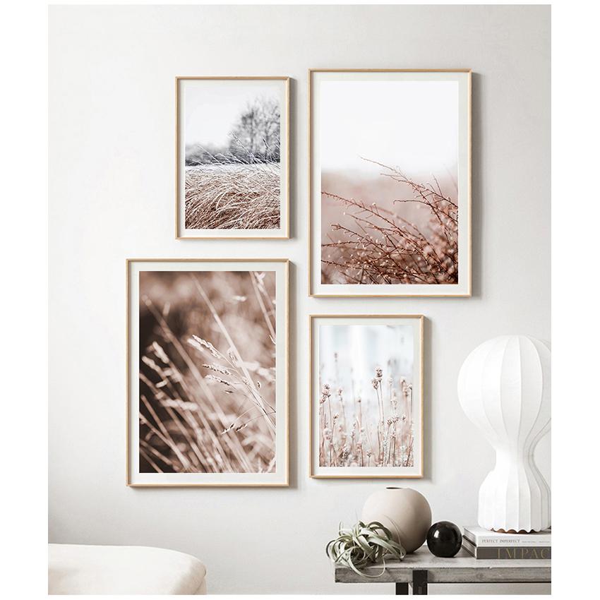 Painting Nordic Style  Living Room Decor Grass Nature Picture Scandinavian Poster Landscape Wall Art Canvas Print