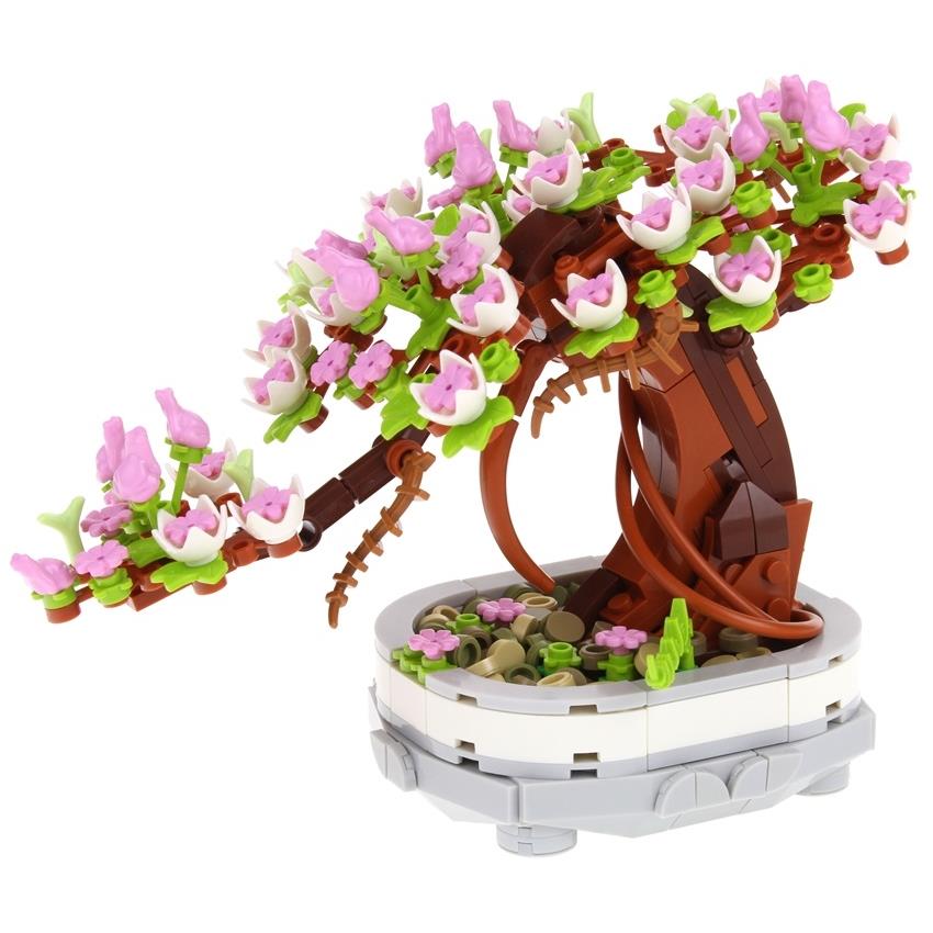 Construction Blocks Flowers Tree Bonsai Tree 462 Pieces