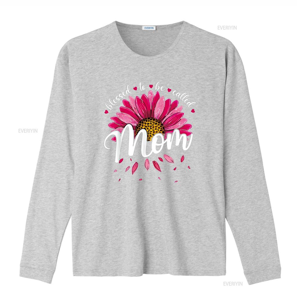 Blessed To Be Called Mom Cute Girls Women Mothers Day T Shirt Vintage Washed Homme Breathable Versatile Comfortable Unisex Soft